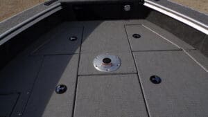 A close up of the floor on a boat