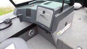 Alumacraft boat passenger-side console interior