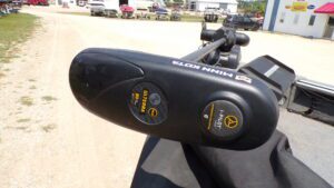 Close-up of Minn Kota trolling motor on boat