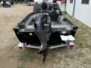 Rear view of a G3 fishing boat.