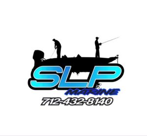 Logo featuring fishermen on a boat.